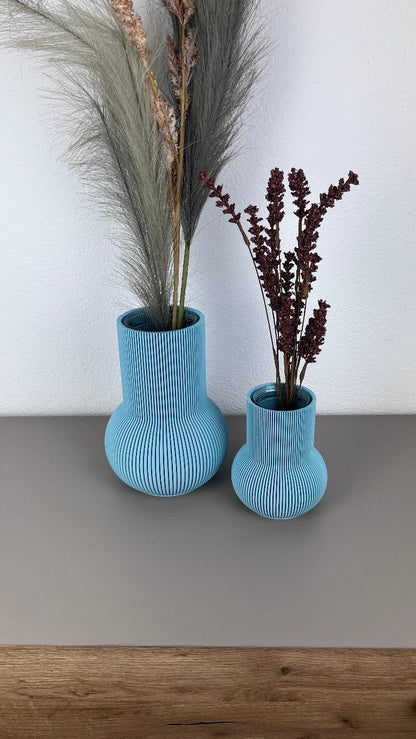 Blumenvase Hellblau