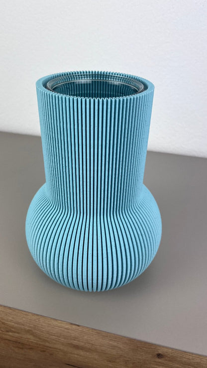 Blumenvase Hellblau